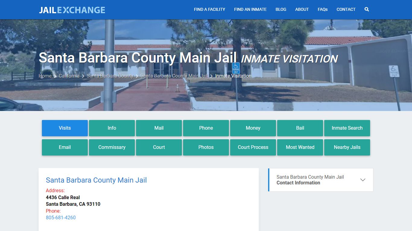 Inmate Visitation - Santa Barbara County Main Jail, CA