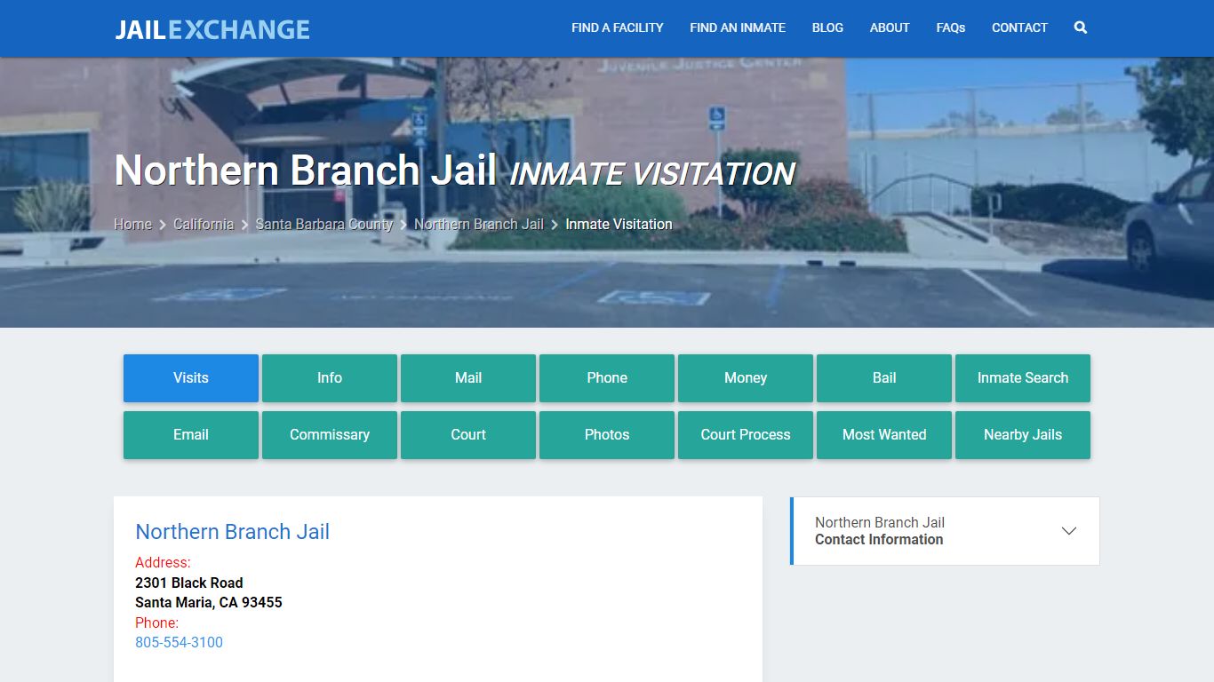 Inmate Visitation - Northern Branch Jail, CA - Jail Exchange